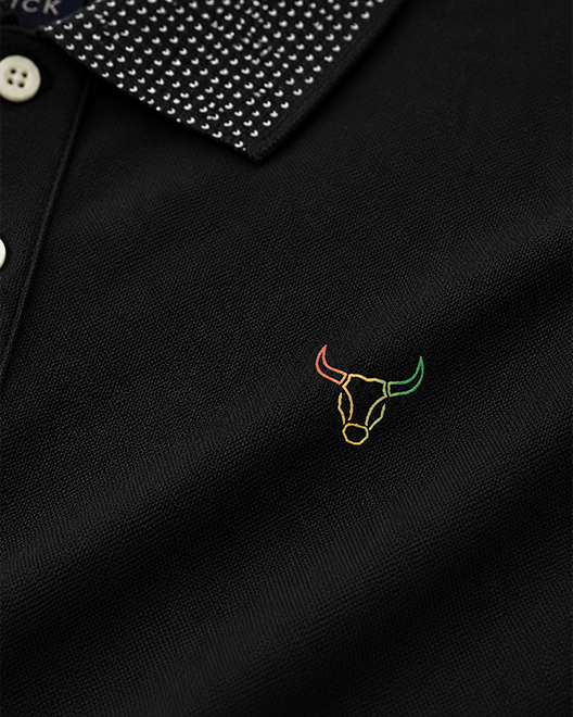 Fitrock Signature Bull Polo T-Shirt – Black