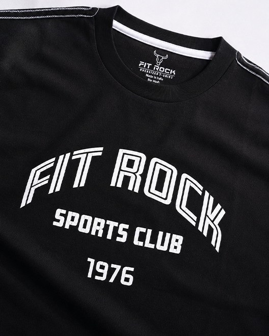 Sports Club Oversized T-Shirt – Black