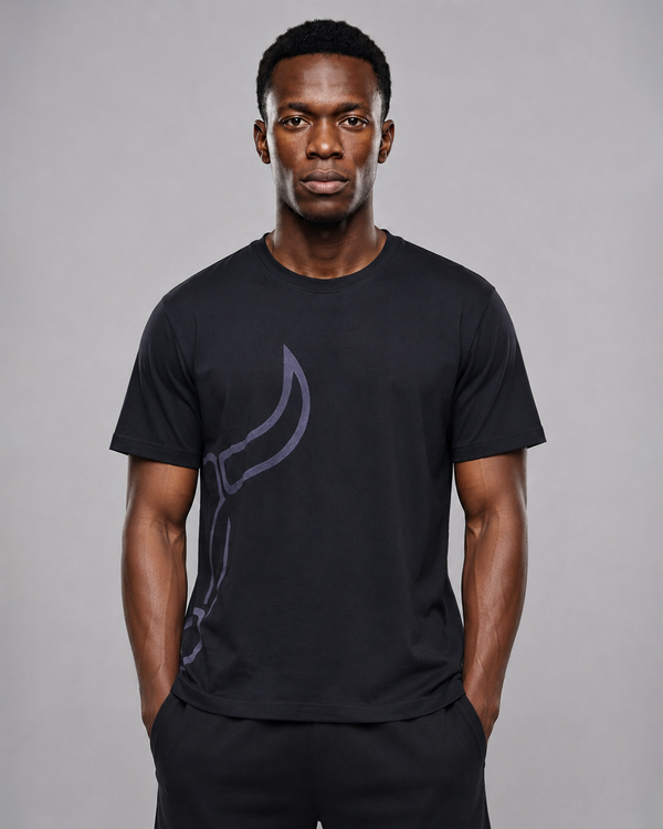 Midnight Bull Oversized Graphic T-Shirt