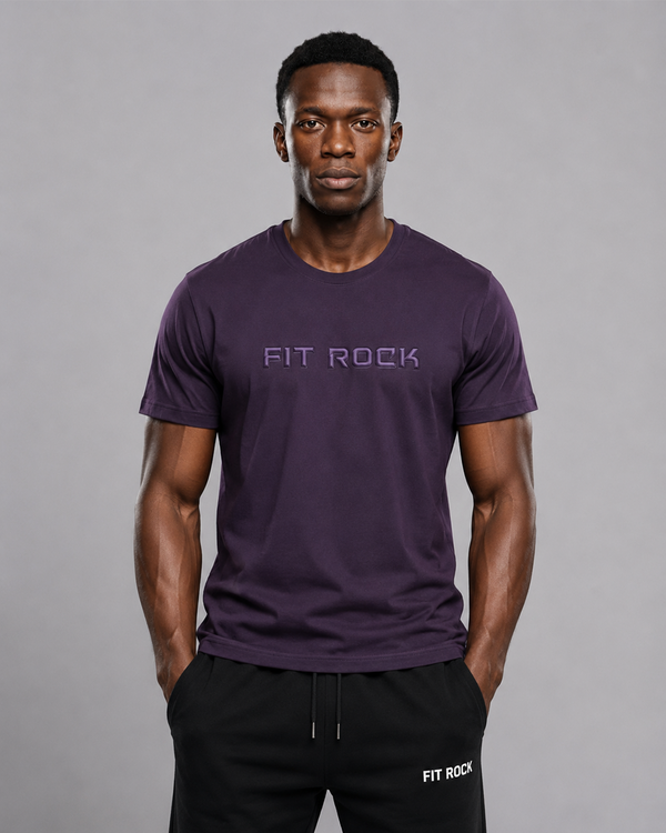 Midnight Plum Embossed Logo Premium T-Shirt