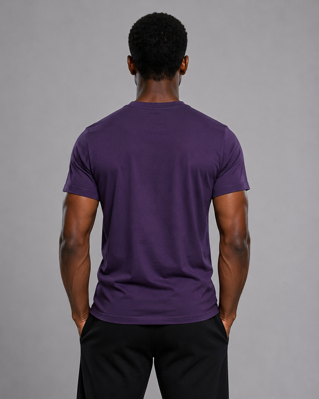 Midnight Plum Embossed Logo Premium T-Shirt