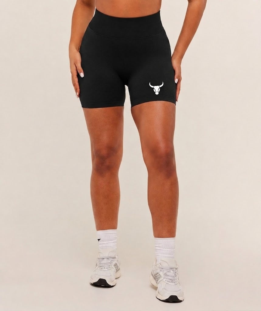 Fitrock Women’s High Waist Biker Shorts – Black