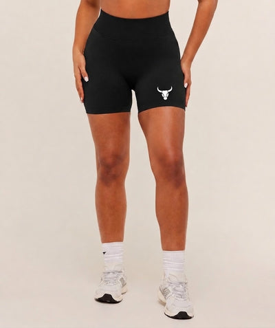 Fitrock Women’s High Waist Biker Shorts – Black