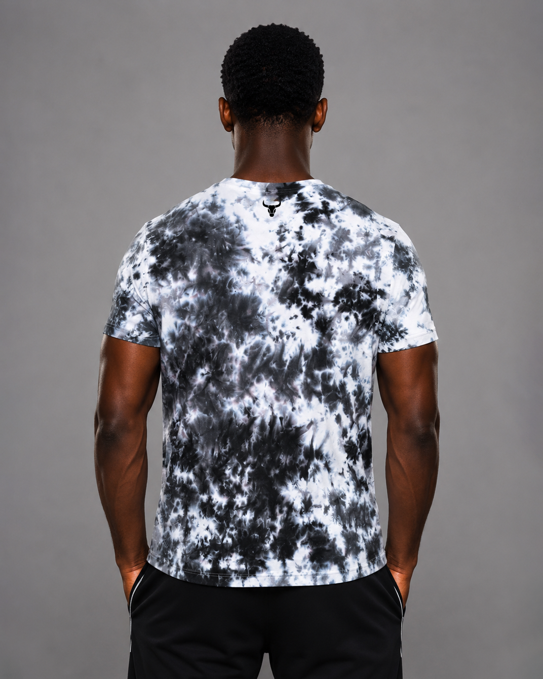 Tie-Dye Performance T-Shirt – Black White