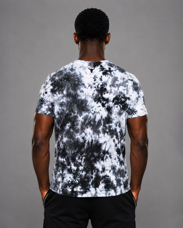Tie-Dye Performance T-Shirt – Black White