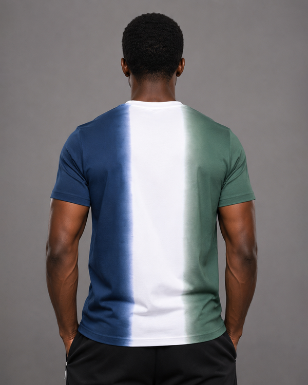 Tricolor Fade Performance T-Shirt – Blue Green